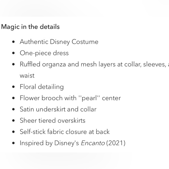 Disney Isabela Madrigal Costume from Encanto NWT - Picture 8 of 8